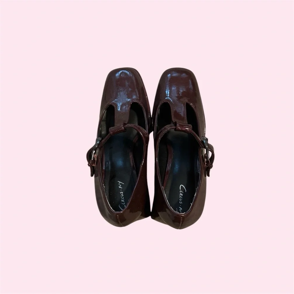 Sam Edelman Circus Mary Janes, Metallic Wine, Size 10 - Picture 4 of 4